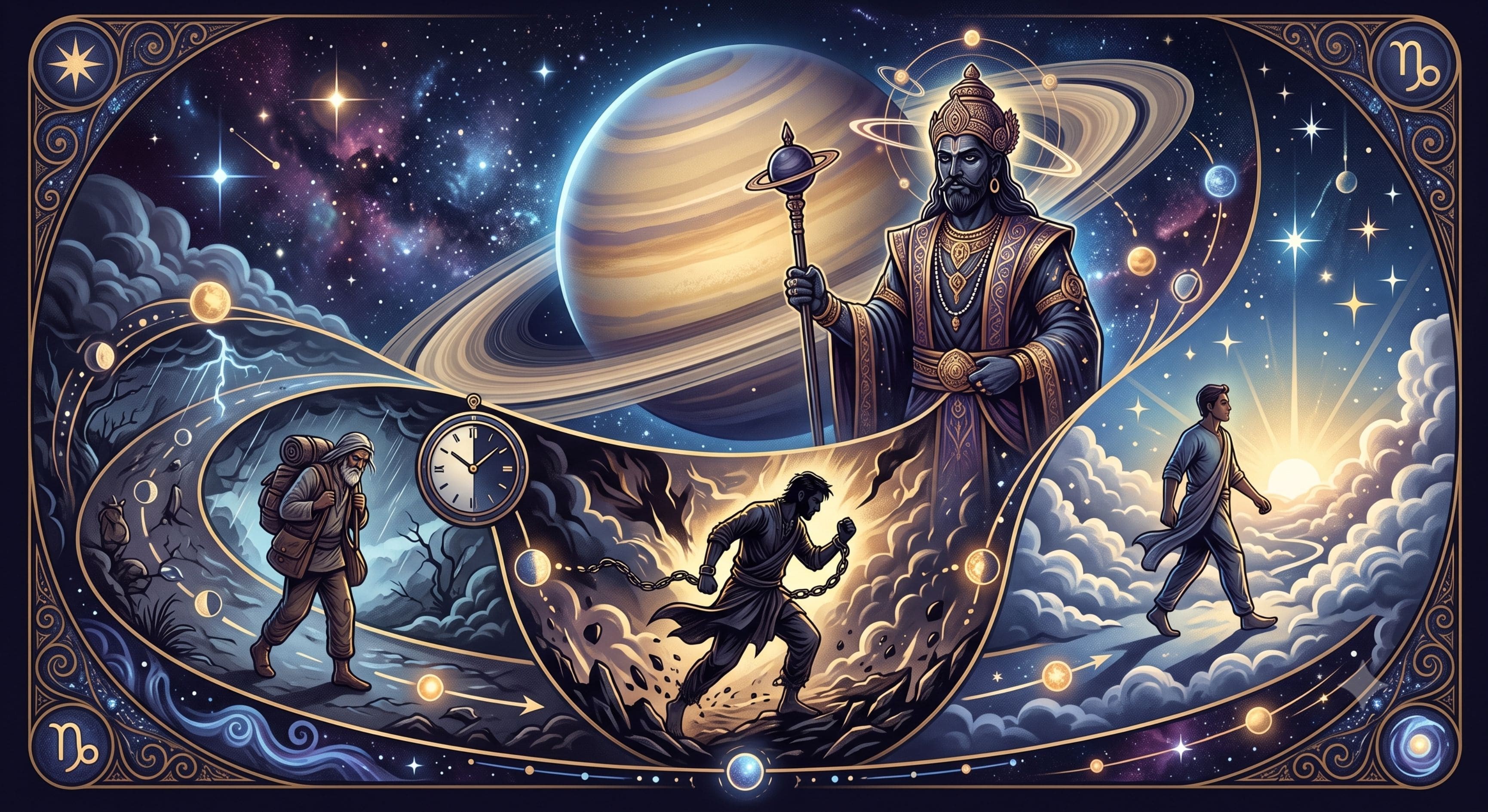 Pictorial representation of Saturn's Sade Sati phases of Life shanidev ki sade sati. shani dahiya phases and effects